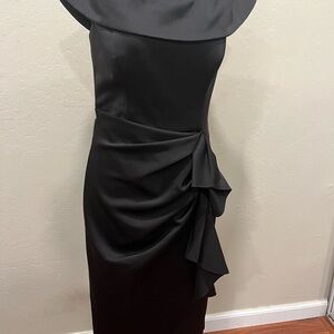 Xscape Black Ruffle Dress